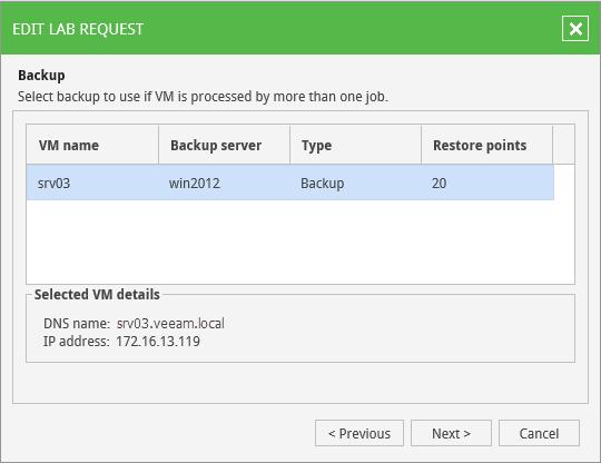 Step 2. Select a VM from the Backup Select a backup from which you want to restore items.