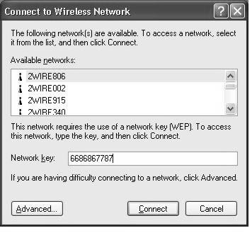 The wireless access point displays as 2WIRE in all capital letters, followed by the