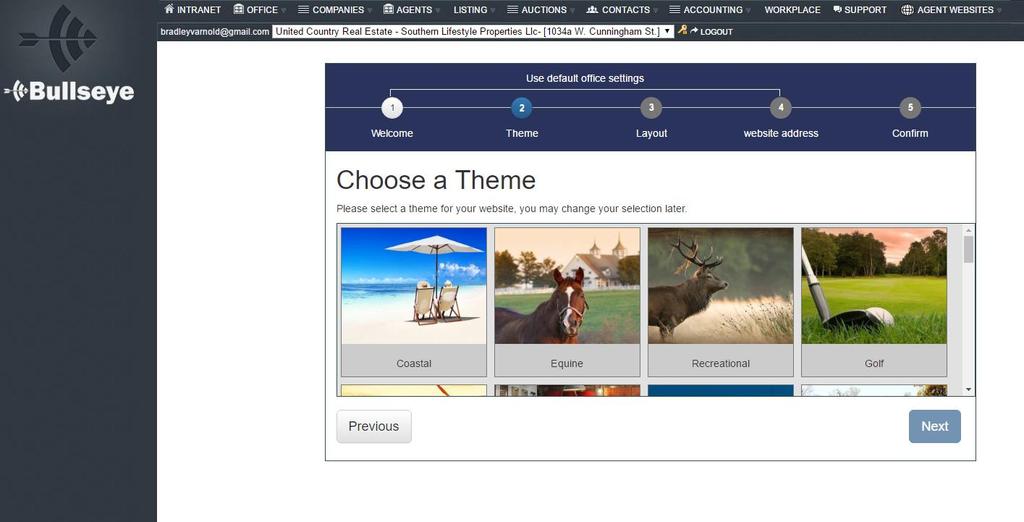 Choose theme (you may change at a