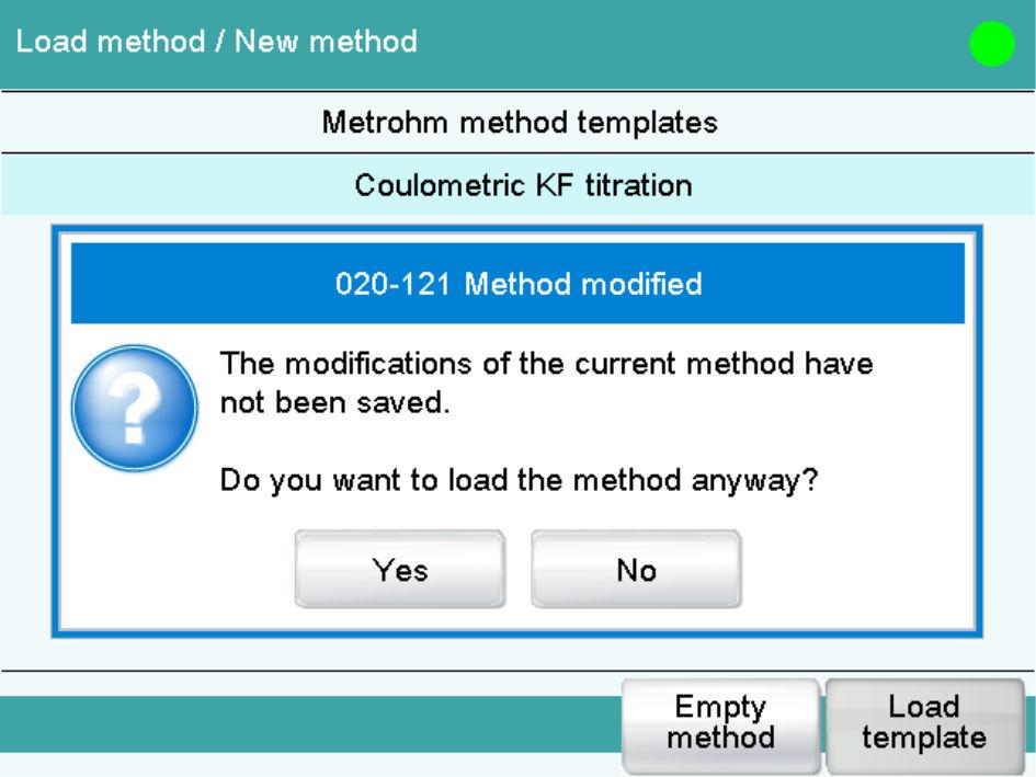 6.1 Creating a titration method 6 Carrying out the water content determination of a sample 6.