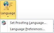 Figure 14 Review Tab If your message is in a language other than US English, you may change the proofing language: 1.