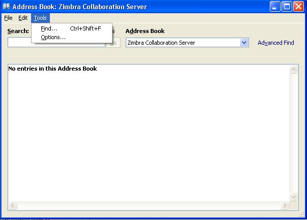 Mail Important note about address books in Outlook: Addressing email messages in Outlook works a little differently than it does in Zimbra.