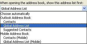 Click OK. Figure 5 - Global Address List 6. Close the Address Book: Global Address List window.