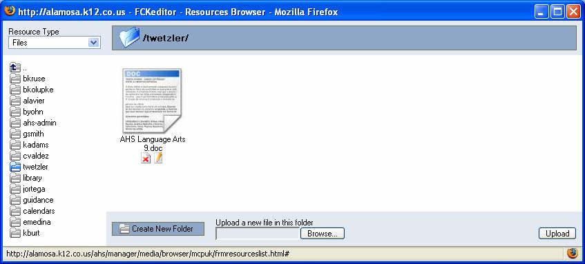 Click on the Browse button. Click the Browse Button. This Opens the Resource Browser dialogue box. Very Important!