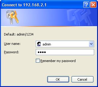 1) Once your PC has obtained an IP address from your router, enter the default IP address 192.168.2.1 (broadband router s IP address) into the web browser of your computer.