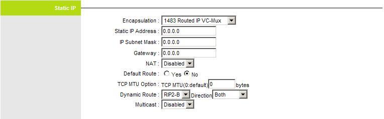 the fields must be in the appropriate IP form, which is 4 IP octets separated by a dot (x.x.x.x). The Router will not accept the IP address if it is not in this format.