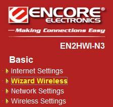 3.1.3 Wizard Wireless This wizard will guide