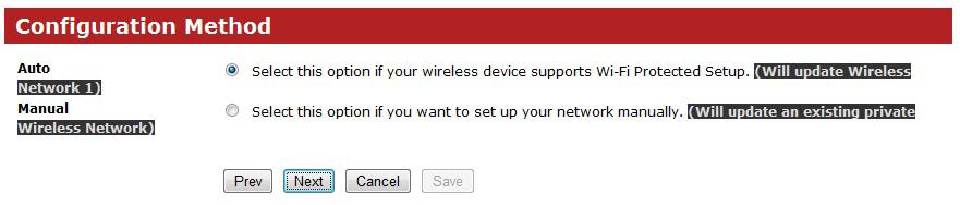 Automatic Network Setup If you select the Auto option, then the device will automatically configure the SSID and
