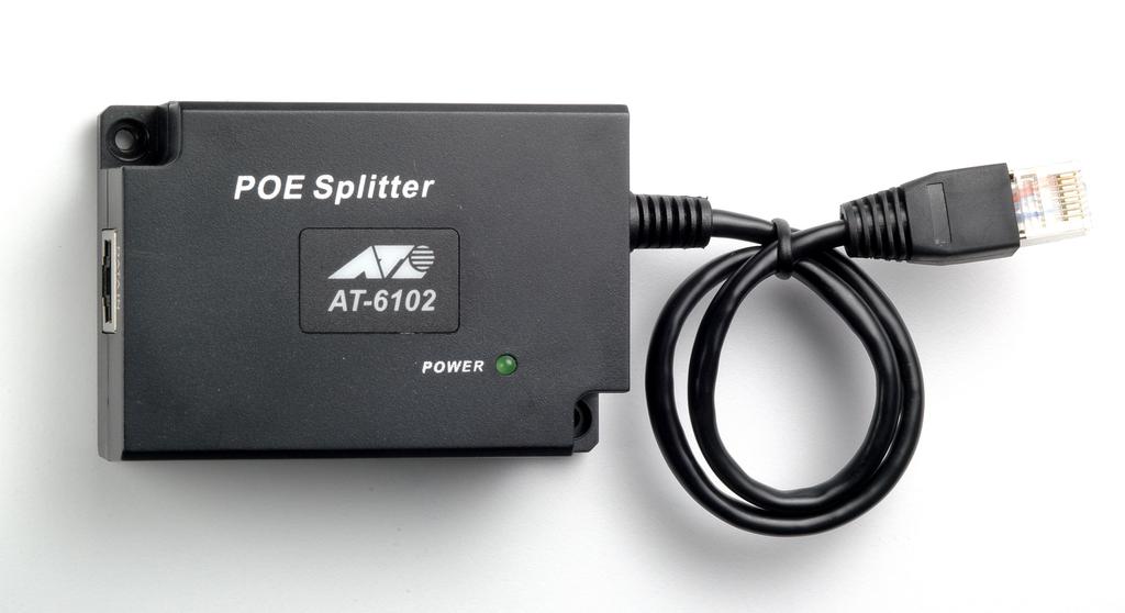 Power Out port: It supports two types of power cable Inner dimension 5.5 x 2.0mm, length 360 mm and 5.5 x 2.5 mm, length 360mm. Both cables are included in the POE Splitter package.