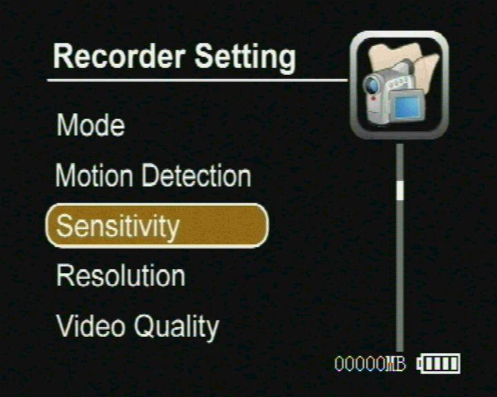 You can select the YES or NO to enable or disable the Motion detection record function, When