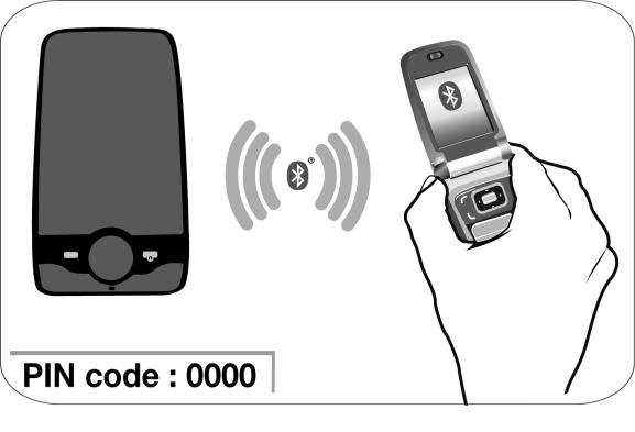 Select «Parrot MINIKIT+». Note : The Bluetooth name of the Parrot MINIKIT+ ends with its software version number. 3. Enter the 0000 PIN code and validate.