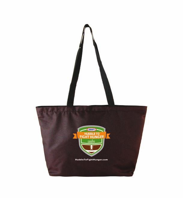 RPET Zipper Tote - CEF 4800 Unit Cost $3.59 $3.39 $3.19 $2.99 $2.79 $2.59 Heavy weight tote bag made from recycled plastic bottles includes a zipper closure!