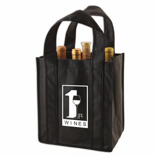 6 Bottle Wine Tote - CEF 8600 Unit Cost $2.69 $2.49 $2.19 $1.99 $1.89 $1.69 Built to bring a party, this extra strong tote is the clink-free way to carry six bottles!
