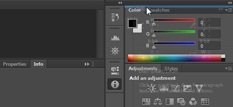 You can also attach a palette to the bottom or top of another palette. 15) From your Window menu select Info to display the Info palette.