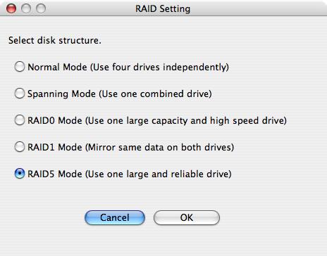 Using the RAID Utility Select the drive