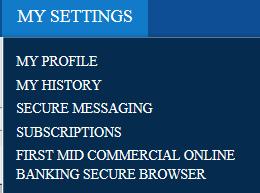 My Settings Your individual user settings can be viewed and modified in the My Settings tab.