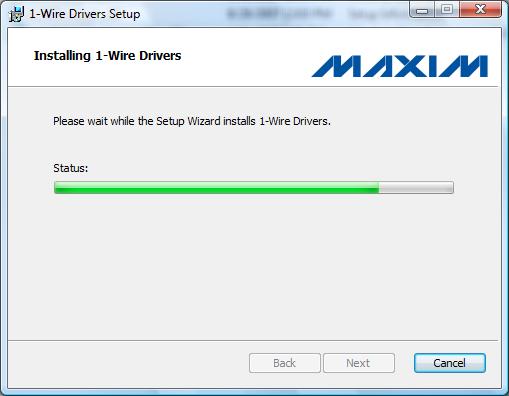 The driver is installing, please wait until the installation is finished.