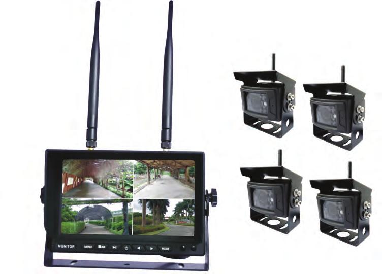 PLCMTR83QIR Wireless Vehicle Back-Up Camera & Monitor DVR Kit 7 Display, Video