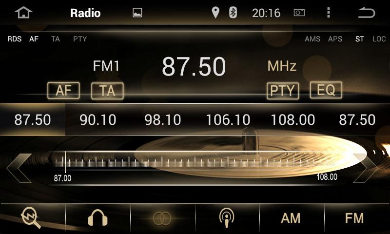 Radio Function Click the Radio icon on the homepage to enter into the following Radio menu.