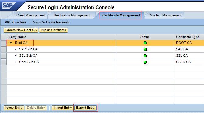 3.4 SECURE LOGIN CLIENT CONFIGURATION Explanation Screenshot Step 1: Export Root CA certificate from the Secure Logon Server 70.