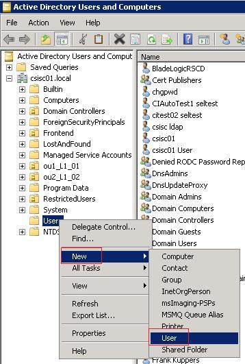 Create a Service User for SPNEGO in the Microsoft Active Directory 19.