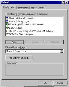 NETWORK CONNECTION Once the device driver is well installed, a network setting