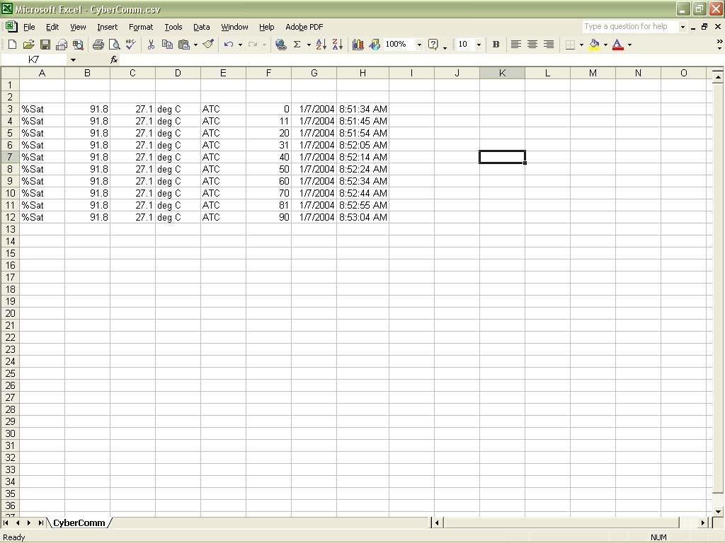 5 RETRIEVE RECORDED DATA You are able to view the Recorded Data Readings in a Microsoft Excel spreadsheet or on your Notepad / WordPad etc. To record and retrieve data in a measurement 1.