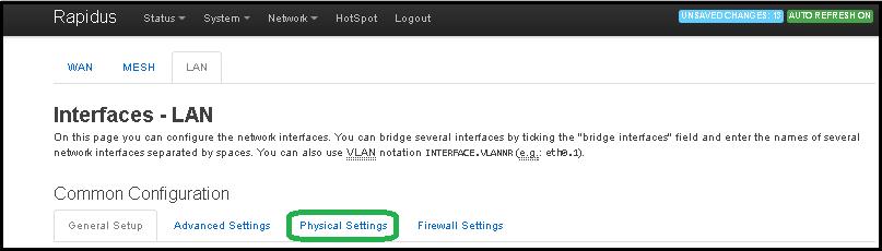 Unselect Ignore interface to enable DHCP. And click Save.