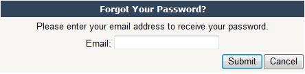 1. Click Forgot your password?. The password recovery page displays. 2. Enter your email address and click Submit. The email must be the same as the one in your EntraPass credentials. Login 1.