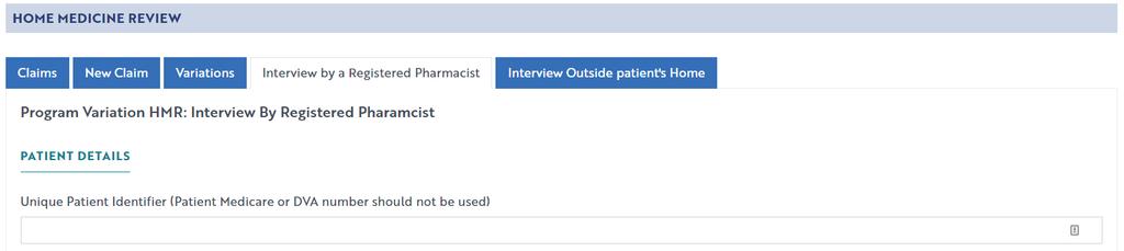 PROGRAM CLAIMING GUIDES HOME MEDICINE REVIEW 2) Once you have completed all fields, press the Submit button.
