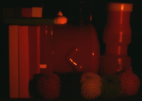 Fluorescence (f) Relit with Fluorescence 3 Fig. 4: Relighting results for the fluorescent train scene.