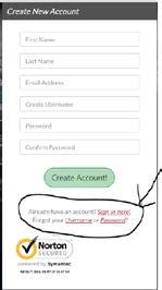 Enter the parent information and click on Create Account.