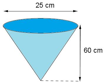 The cone and cylinder have equal volumes.