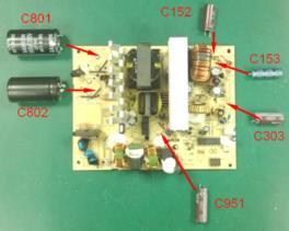 180W REG-Delta) Figure45 Heat the solder of Electrolytic Capacitors