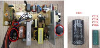 Figure51 Heat the solder of Electrolytic Capacitors