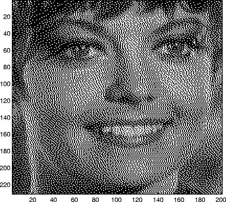1838 IEEE TRANSACTIONS ON IMAGE PROCESSING, VOL. 10, NO. 12, DECEMBER 2001 Fig. 3. Zelda image error-diffused to 1 bpp. 2-D convolution operation, it is a hyperplane in.