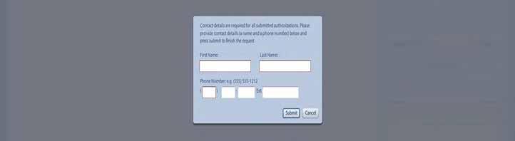 After you ve submitted your request, enter your contact details for the request. Choose the submit button.