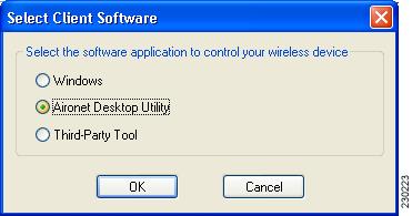 Selecting the Software to Manage Your Client Adapter Selecting the Software to Manage Your Client Adapter You can select the software that you would like to use to configure and display information