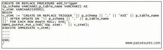 Which three statements are appropriate for protecting the code in the procedure from SQL injection? (Choose three.) A. Explicitly validate the identifier length limit. B.