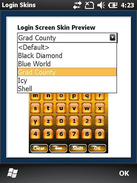 The drop down list should be disabled if the Login Settings does not allow the user to change the Login Skin.