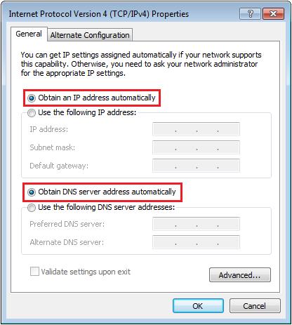 Obtain DNS server address
