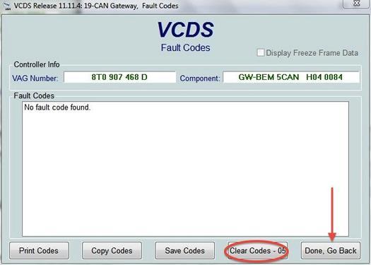 Now check Fault codes one more time and the SVM error