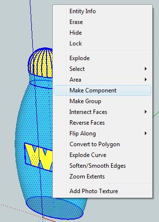 Rather than colour this cap one segment at a time, use the Select tool to highlight the