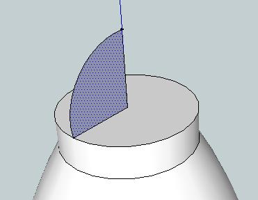 22. Use the Arc tool again to rotate the cap