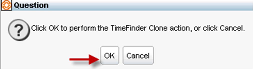 asked to confirm if you want to perform the Timefinder