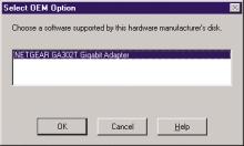 5.The insert dialog box opens, insert the GA302T driver CD into your CD-ROM drive Type D:\ into the dialog box and click OK. (Note: Windows NT 4.