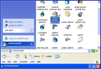 5.3 Windows XP 1. Move your cursor as following sequence Start\Settings\Control Panel.