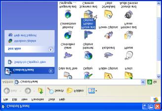 6.4 Windows XP 1. Move your cursor as following sequence Start \ Settings \ Control Panel.