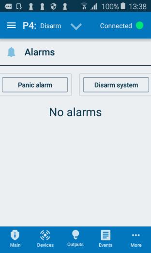 see any system issues Click Alarms to see