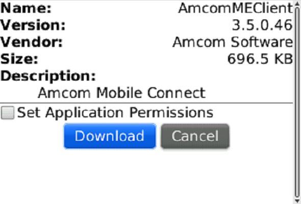 The application screen displays. 6. Click the Download button.